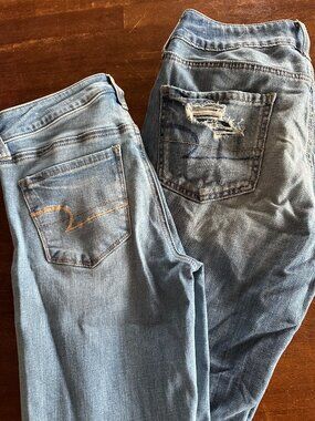 American Eagle Jeans Bundle Size 4 Tomgirl + Skinny